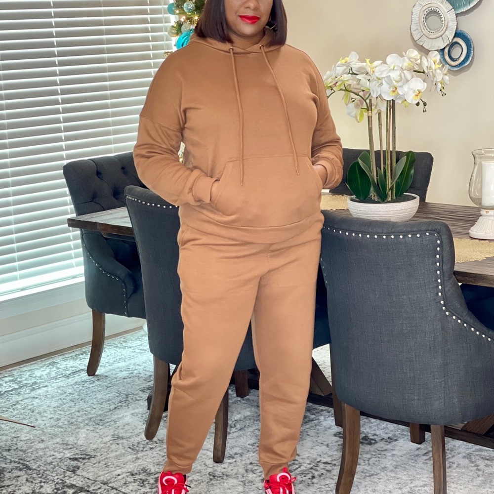 Hoodie Sweatpants Set (Camel)